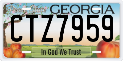 GA license plate CTZ7959