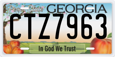 GA license plate CTZ7963