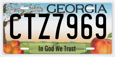 GA license plate CTZ7969