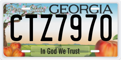 GA license plate CTZ7970