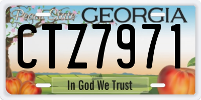 GA license plate CTZ7971