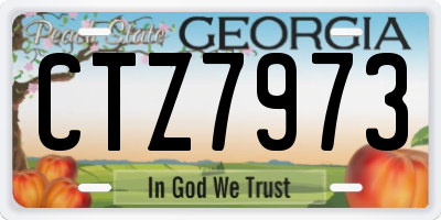 GA license plate CTZ7973