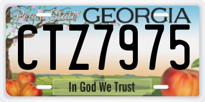 GA license plate CTZ7975
