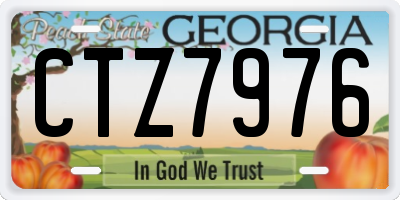 GA license plate CTZ7976