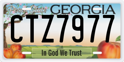 GA license plate CTZ7977