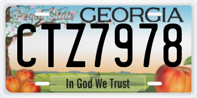GA license plate CTZ7978