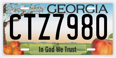 GA license plate CTZ7980