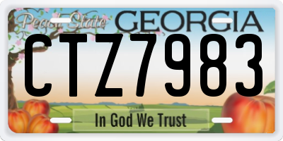 GA license plate CTZ7983