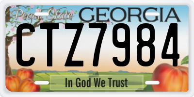 GA license plate CTZ7984