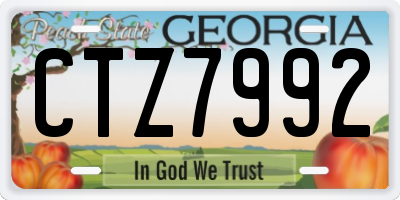 GA license plate CTZ7992
