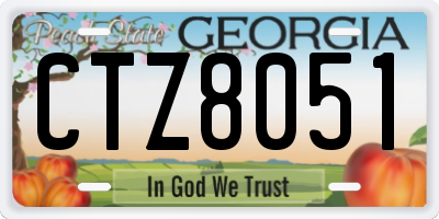 GA license plate CTZ8051
