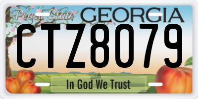 GA license plate CTZ8079