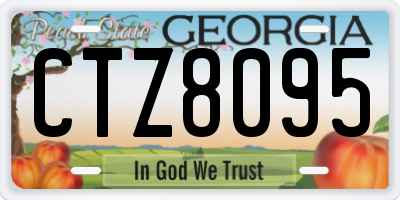GA license plate CTZ8095