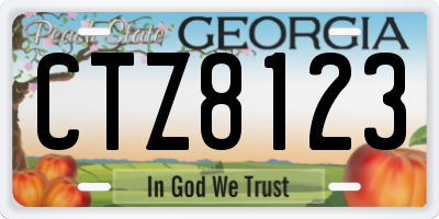 GA license plate CTZ8123