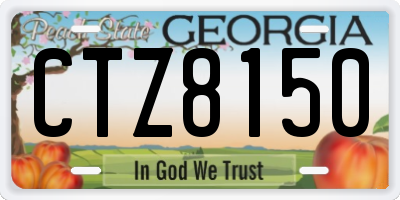 GA license plate CTZ8150