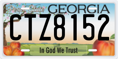 GA license plate CTZ8152
