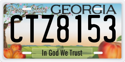 GA license plate CTZ8153
