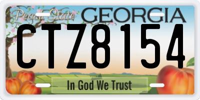 GA license plate CTZ8154