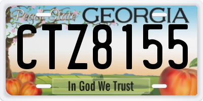 GA license plate CTZ8155