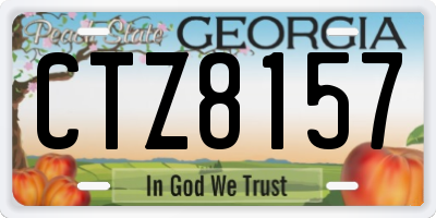 GA license plate CTZ8157