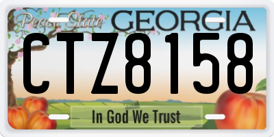 GA license plate CTZ8158
