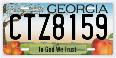 GA license plate CTZ8159