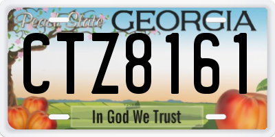 GA license plate CTZ8161