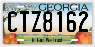 GA license plate CTZ8162