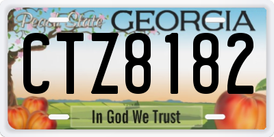 GA license plate CTZ8182