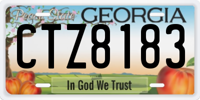 GA license plate CTZ8183