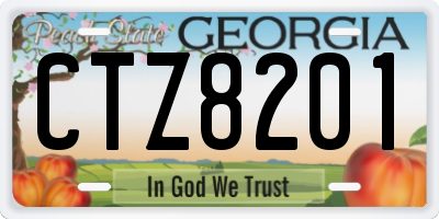 GA license plate CTZ8201