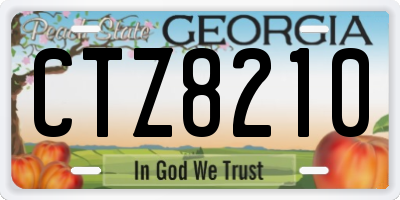 GA license plate CTZ8210