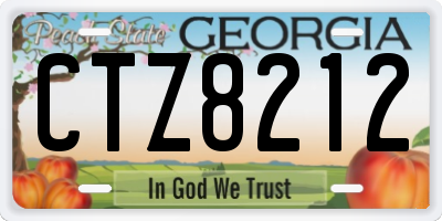 GA license plate CTZ8212