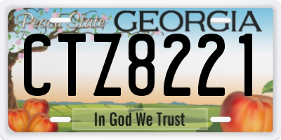GA license plate CTZ8221