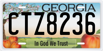 GA license plate CTZ8236