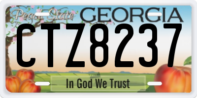 GA license plate CTZ8237