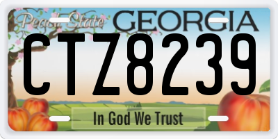 GA license plate CTZ8239