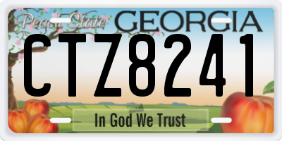 GA license plate CTZ8241