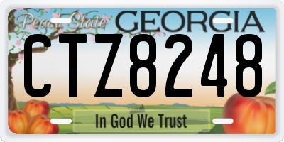 GA license plate CTZ8248
