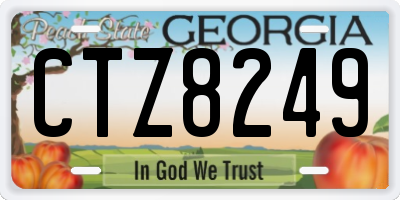 GA license plate CTZ8249