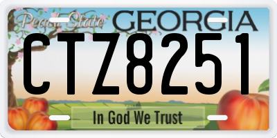 GA license plate CTZ8251