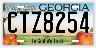 GA license plate CTZ8254