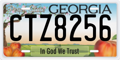 GA license plate CTZ8256