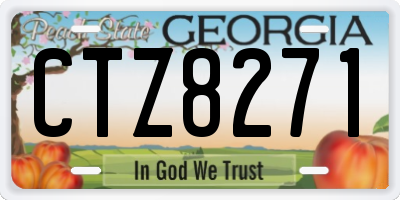 GA license plate CTZ8271