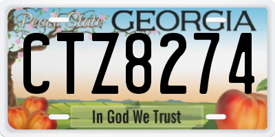 GA license plate CTZ8274