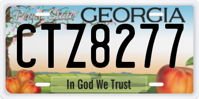 GA license plate CTZ8277