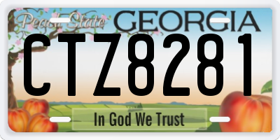 GA license plate CTZ8281