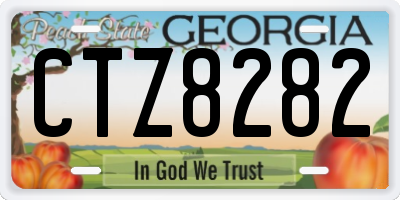 GA license plate CTZ8282