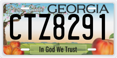GA license plate CTZ8291