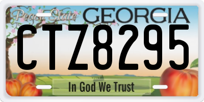 GA license plate CTZ8295